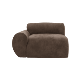 Malmo Muse Chocolate 1 Seat Left Arm Facing Sofa Module