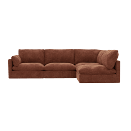 Willow Muse Rust Corner Sofa - 4 Seater RAF Terminal