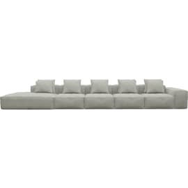 Riley Toorak Pebble Modular Sofa - 1x Arm, 4x Armless, 1x Left Terminal