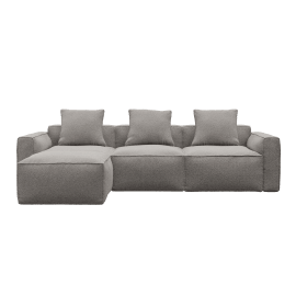 Riley Apt Boucle Pumice Sofa - 3 Seater and Ottoman