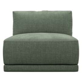 Haven Tribute Dark Jade Armless Sofa Chair Module