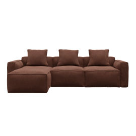 Riley Apt Muse Rust Sofa - 3 Seater and Ottoman
