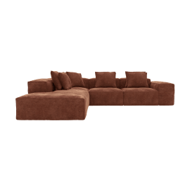 Riley Muse Rust 5 Seater Terminal Left Corner Modular Sofa