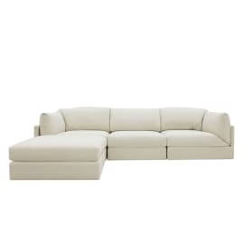 Finley Toorak Pearl Modular Sofa - 3 Seater and Ottoman