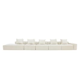 Riley Muse Flax 6 Seater Terminal Left Modular Sofa