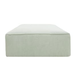 Riley Linen Oatmeal Modular Small Ottoman