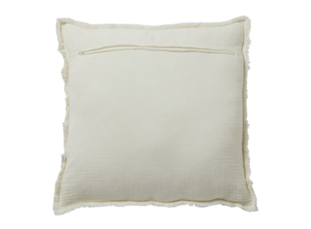 Kasha Linen Cushion Natural White - 50cm x 50cm color White