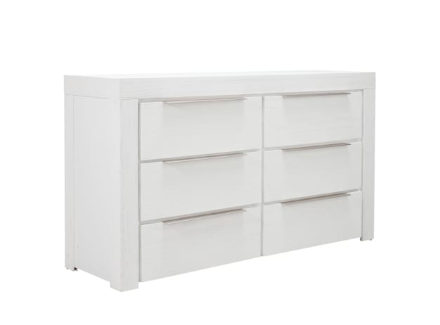 Hobart Dresser White - 6 Drawer color White