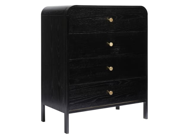 Soho Tallboy Black - 4 Drawer color Black