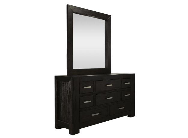 Bargara Dresser With Mirror Midnight Oak color Black