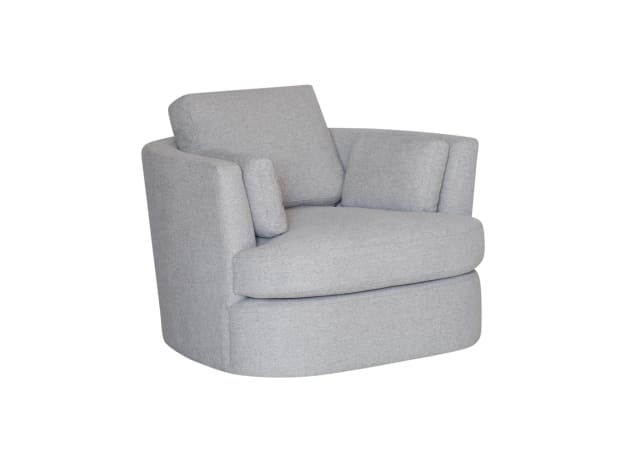 Lax California Ash Grey Swivel Chair color Ash Grey