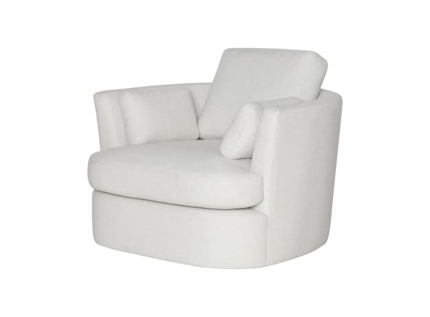 Lax California Ivory Swivel Chair color Ivory