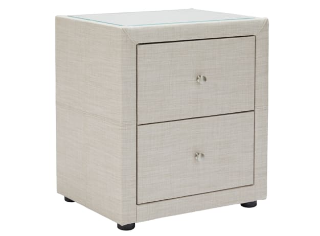 Metro Bedside Table Sea Pearl - 2 Drawer color Sea Pearl