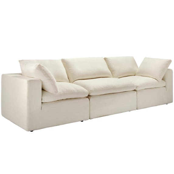 Cloud Duxton Bone Modular Sofa - 3 Piece color Bone