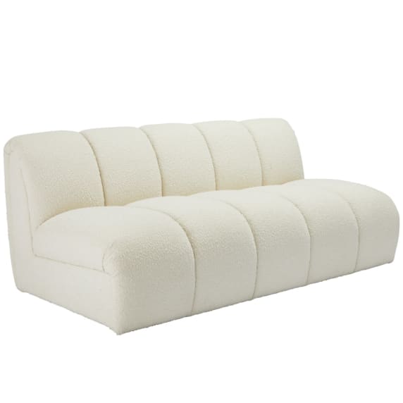 Maeve Boucle Ivory 3 Seat Armless Sofa Module color Ivory