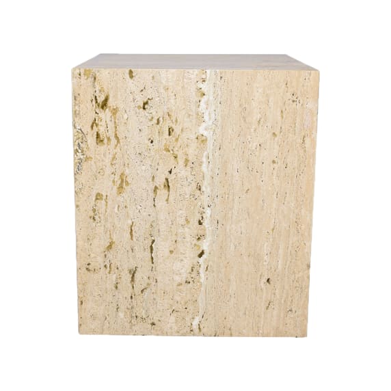 Mars Travertine Side Table 