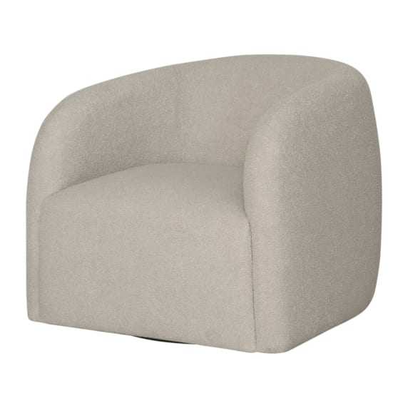 Decker Teddy Natural Swivel Chair color Teddy Natural