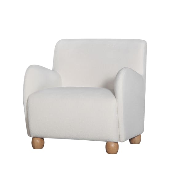 Alto Boucle Ivory Accent Chair color Ivory