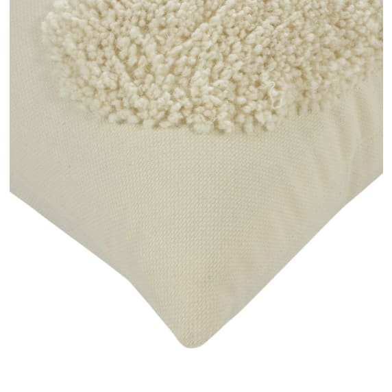 Tulsa Cushion Cotton Wool Natural - 50cm x 50cm color Natural