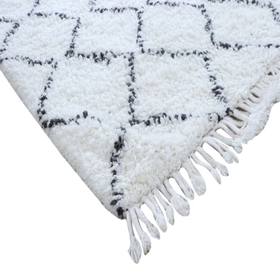 Meddur Wool Rug - Ivory color Ivory