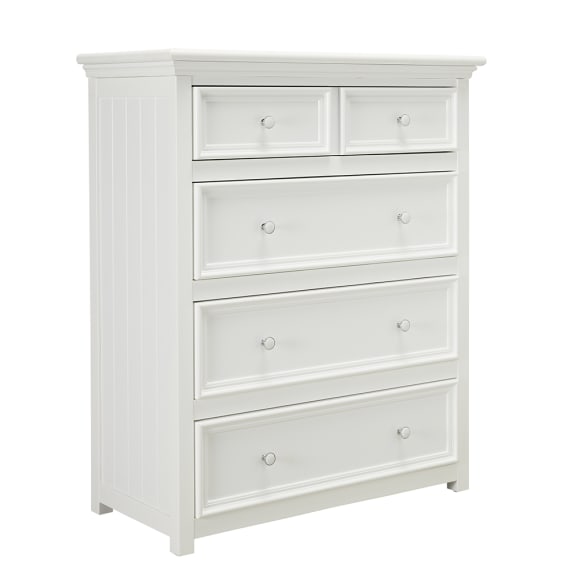 Mandalay Tallboy White - 4 Drawer color White