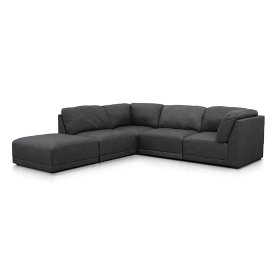 Amelia Modular Sofa Warm Charcoal - 5 Piece color Warm Charcoal