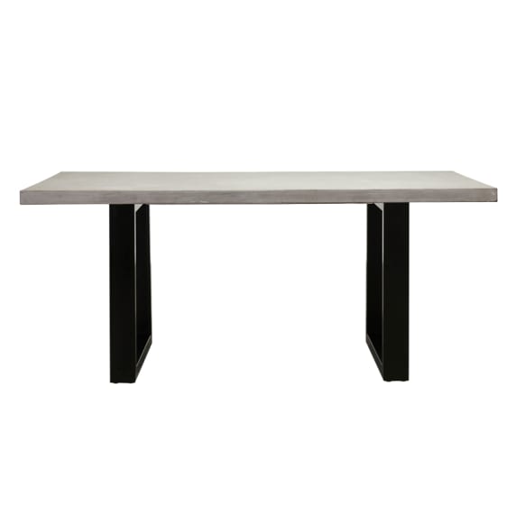 Apollo Polished Concrete Dining Table Black color Black