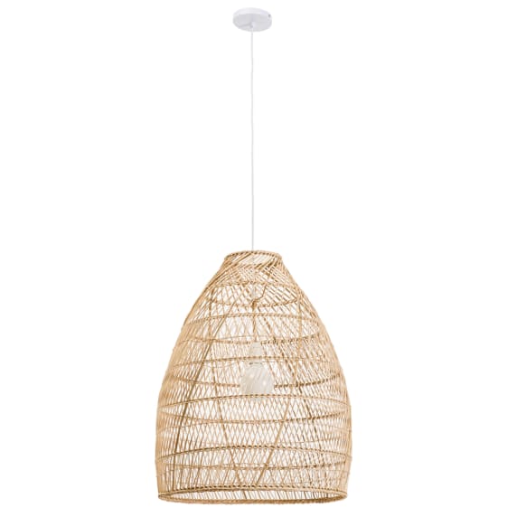 Velas Rattan Bell Ceiling Pendant color Natural