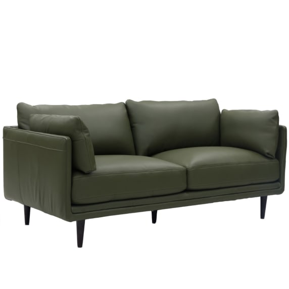 Lennox Madryn Pine Leather Sofa - 2.5 Seater color Pine