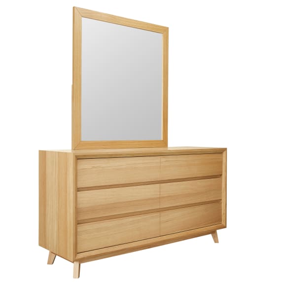 Morgan Dresser With Mirror Oak color Natural