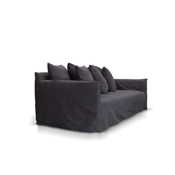 Como Linen Sofa Charcoal - 3.5 Seater color Charcoal