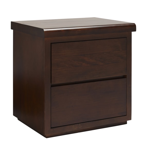 Calypso Bedside Table Chocolate - 2 Drawer color Chocolate