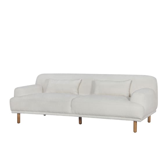 Linger Paris Boucle Alabaster Sofa - 3 Seater color Alabaster