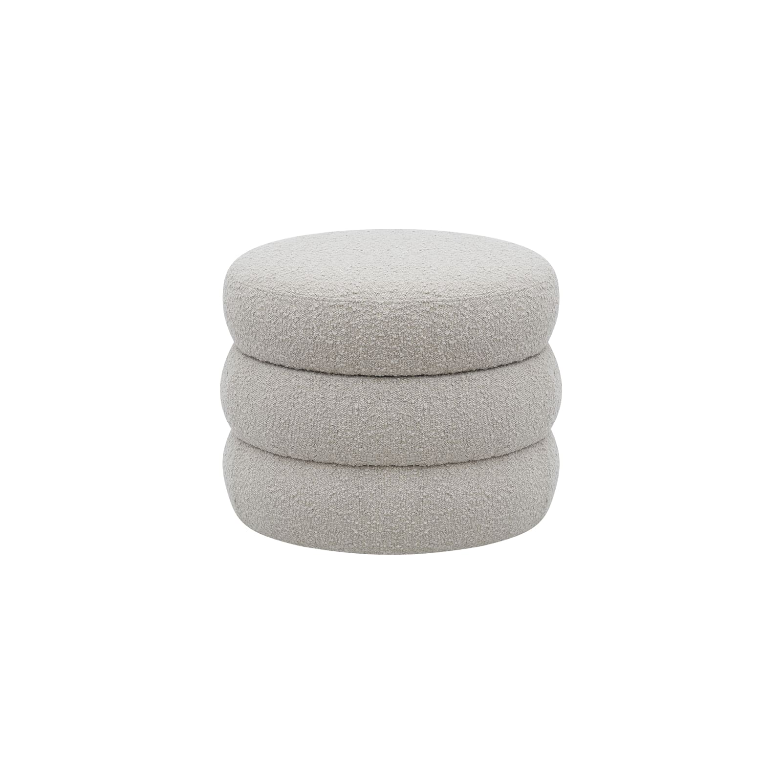 Buy Bolo Cylinder Boucle Pumice Storage Ottoman - James Lane Australia