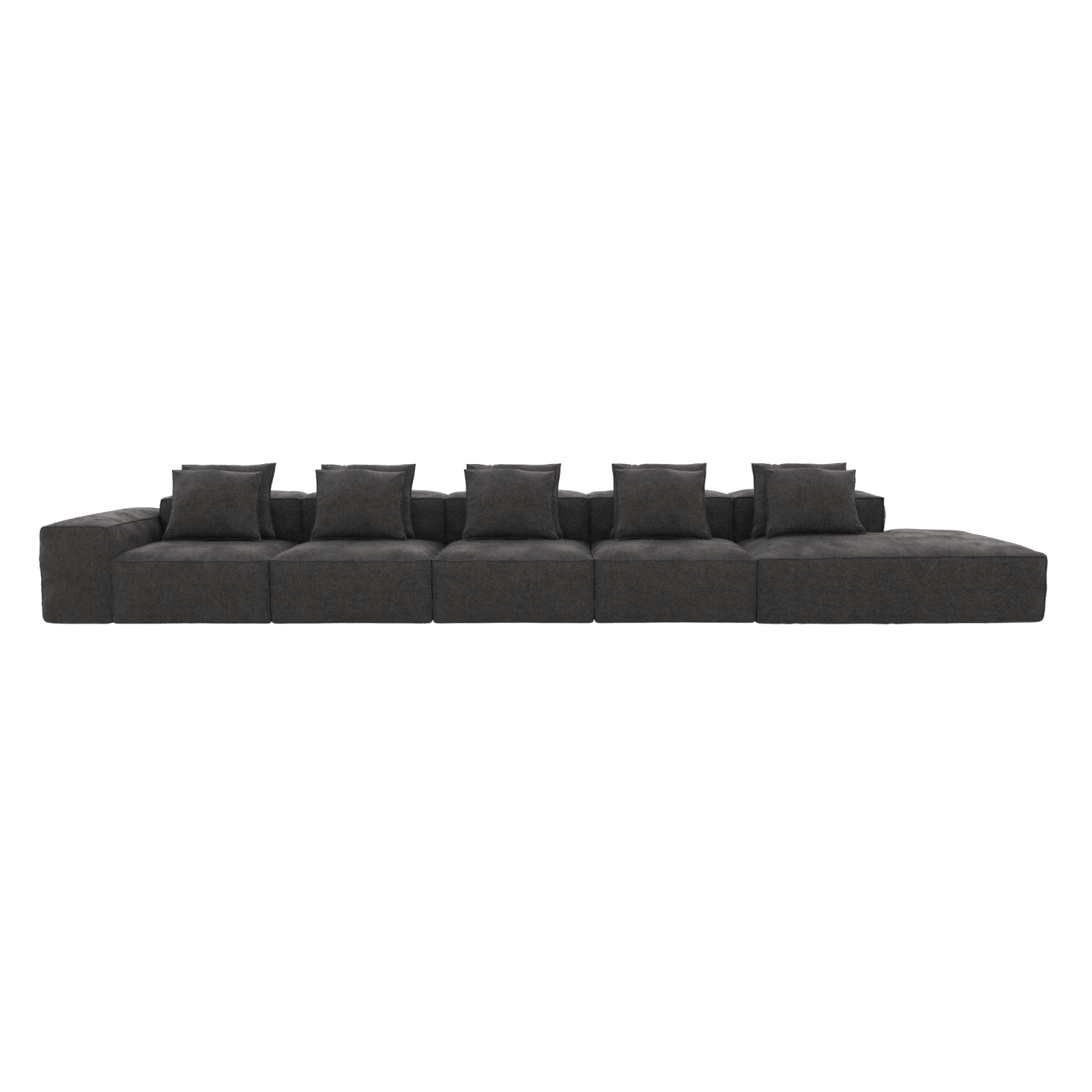Buy Riley California Charcoal 6 Seater Terminal Right Modular Sofa ...