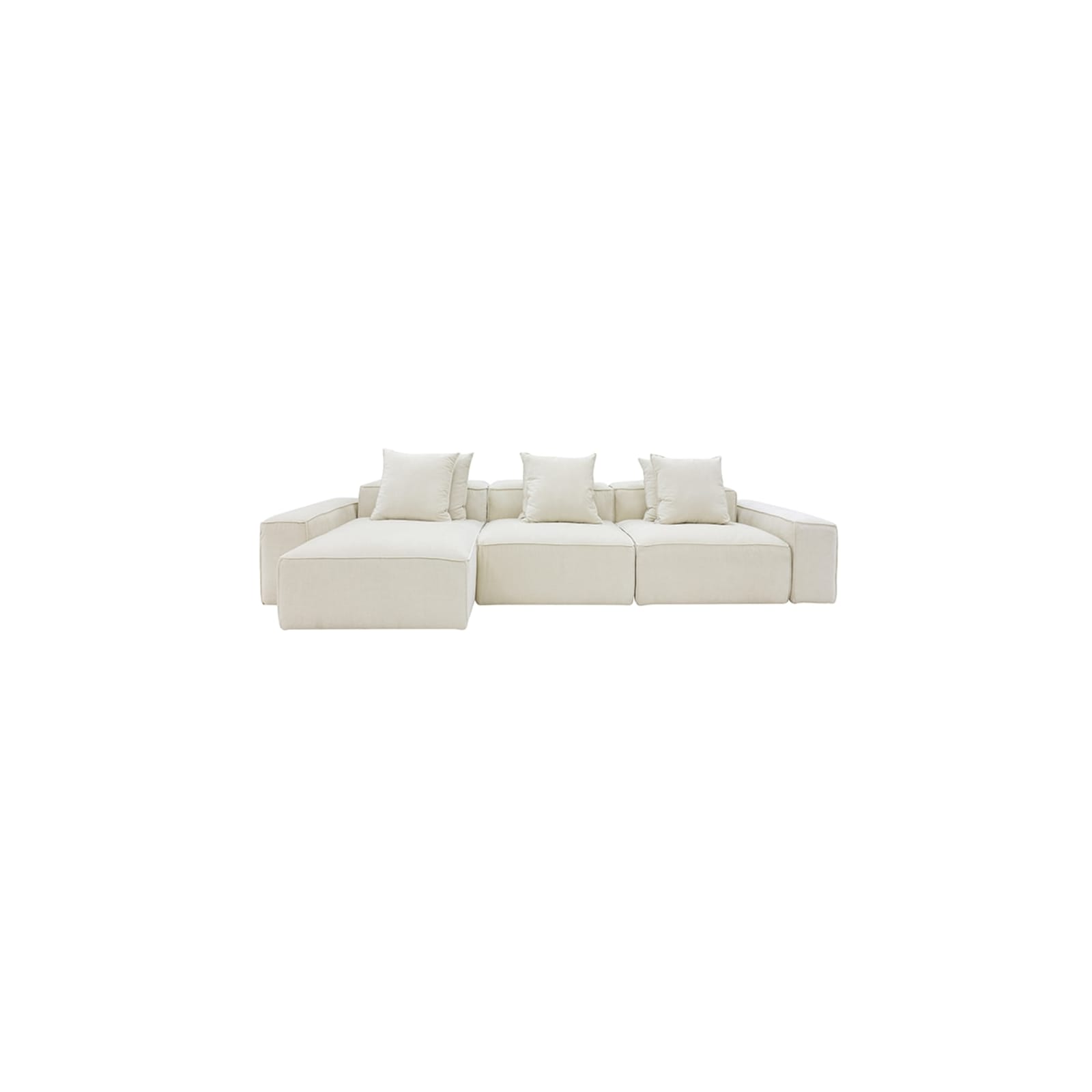 Buy Riley Muse Flax 3 Seater Modular Chaise Sofa - James Lane Australia