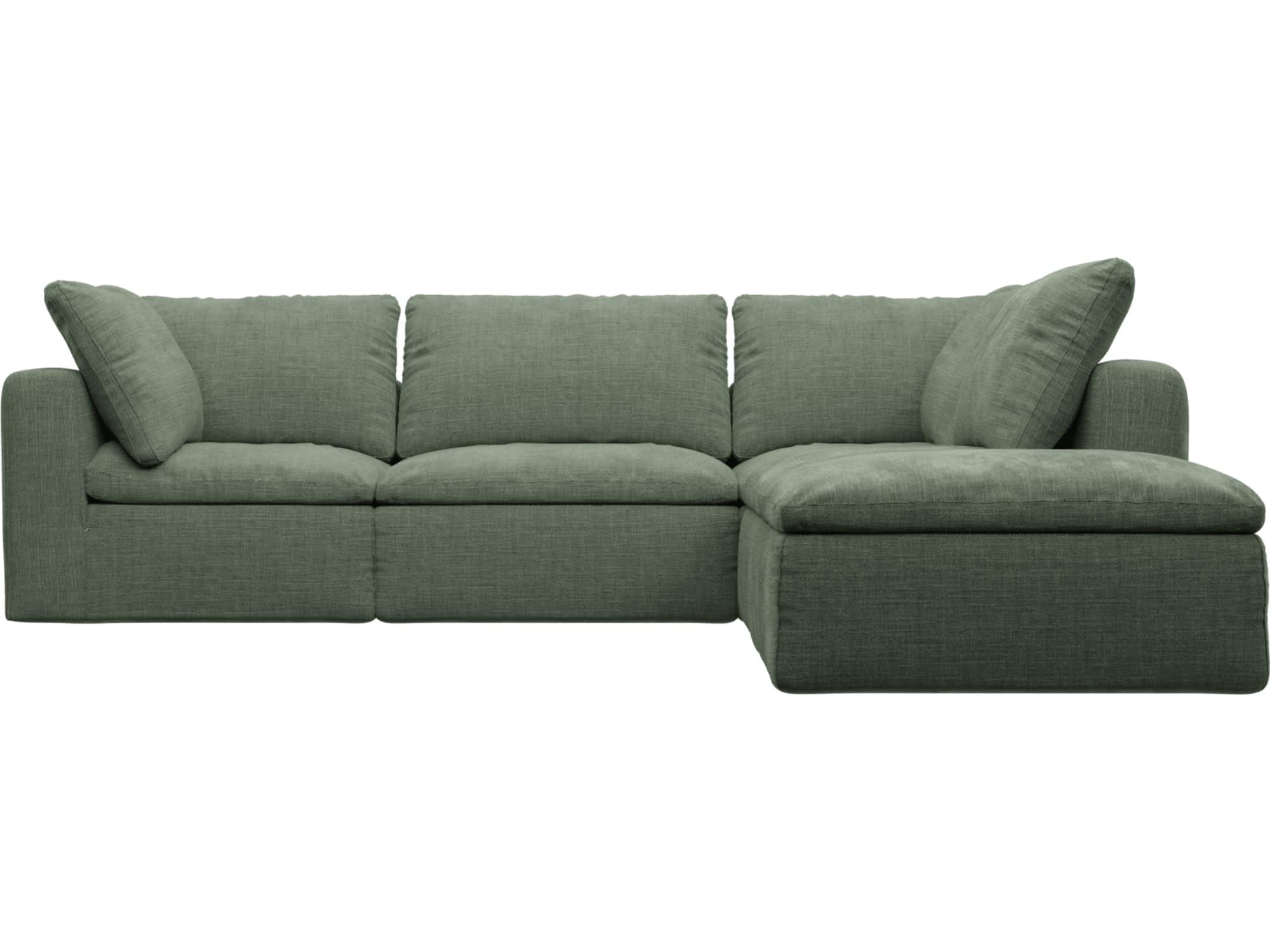 Cloud Deep Tribute Dark Jade Modular Sofa - 5 Piece