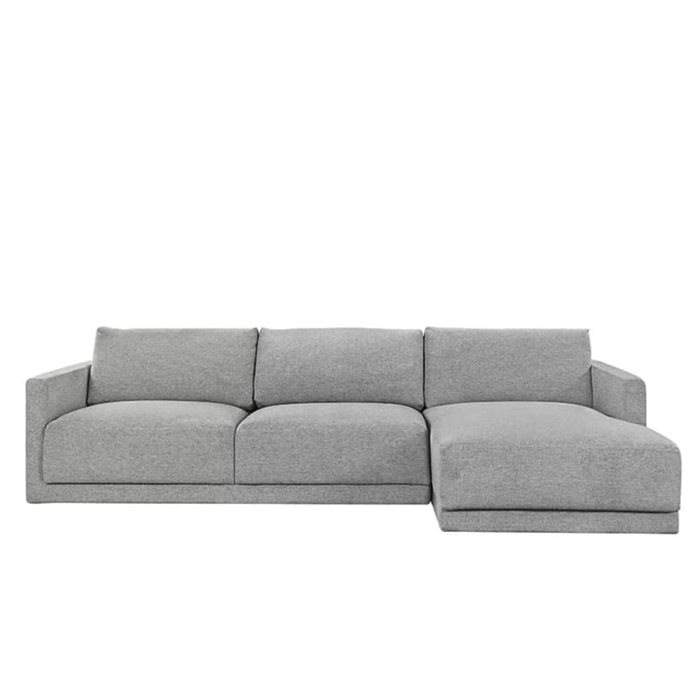 Haven California Slate Chaise Sofa - 3 Seater