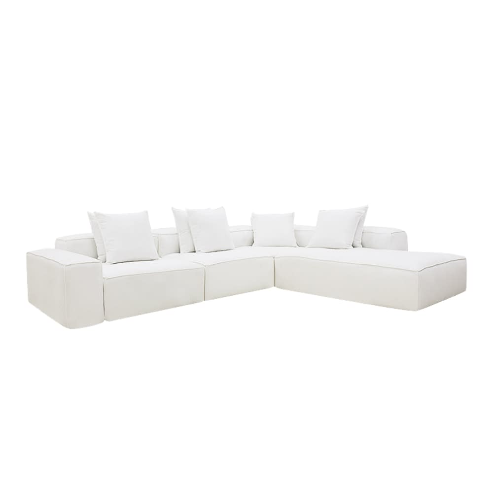 Riley Muse Frost Modular Sofa - 1x Arm, 2x Armless, 1x Right Terminal