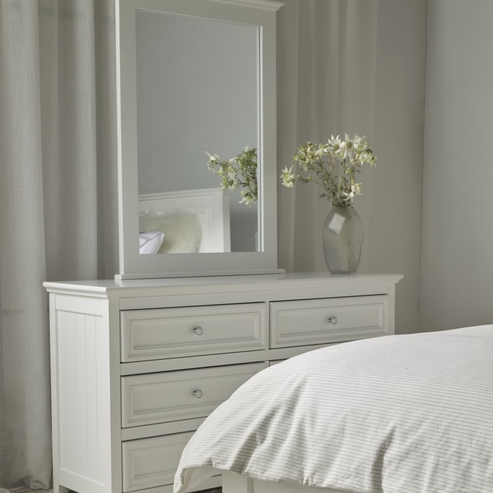 Mandalay Dresser Mirror White - 79cm x 110cm