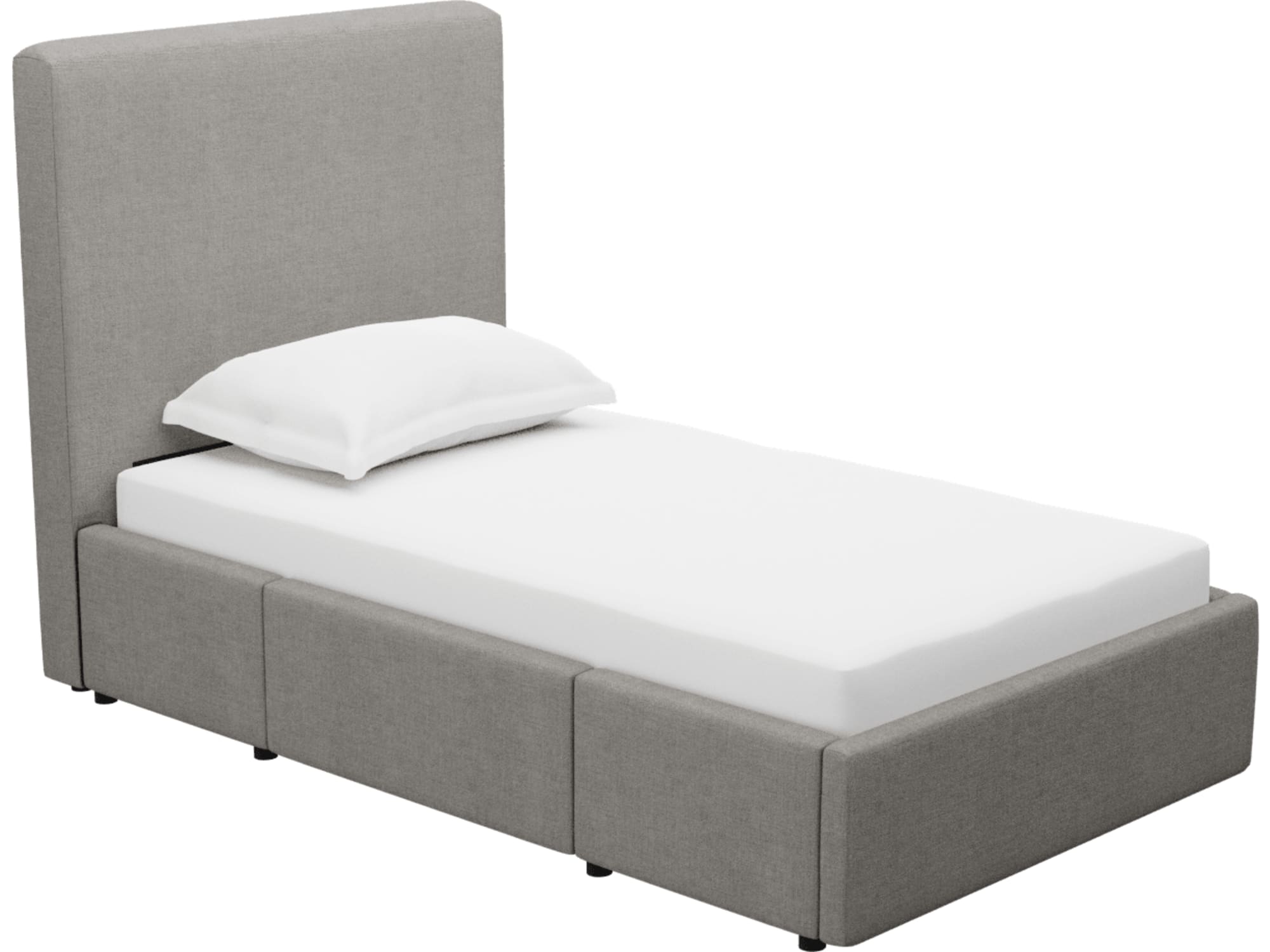 Aria Isla Soft Grey Left Drawer Storage Bed
