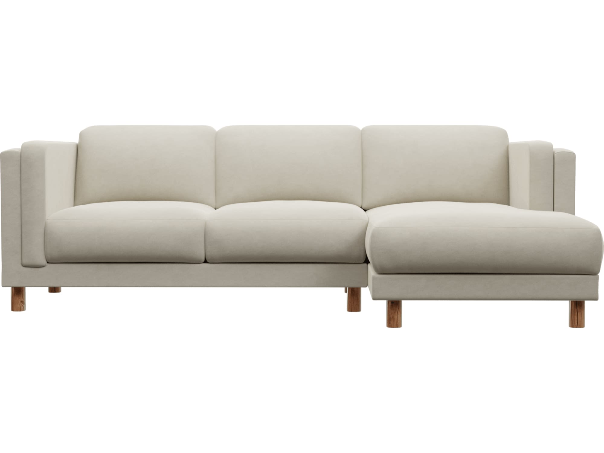 Hayes Muse Mink Chaise Sofa - 3 Seater