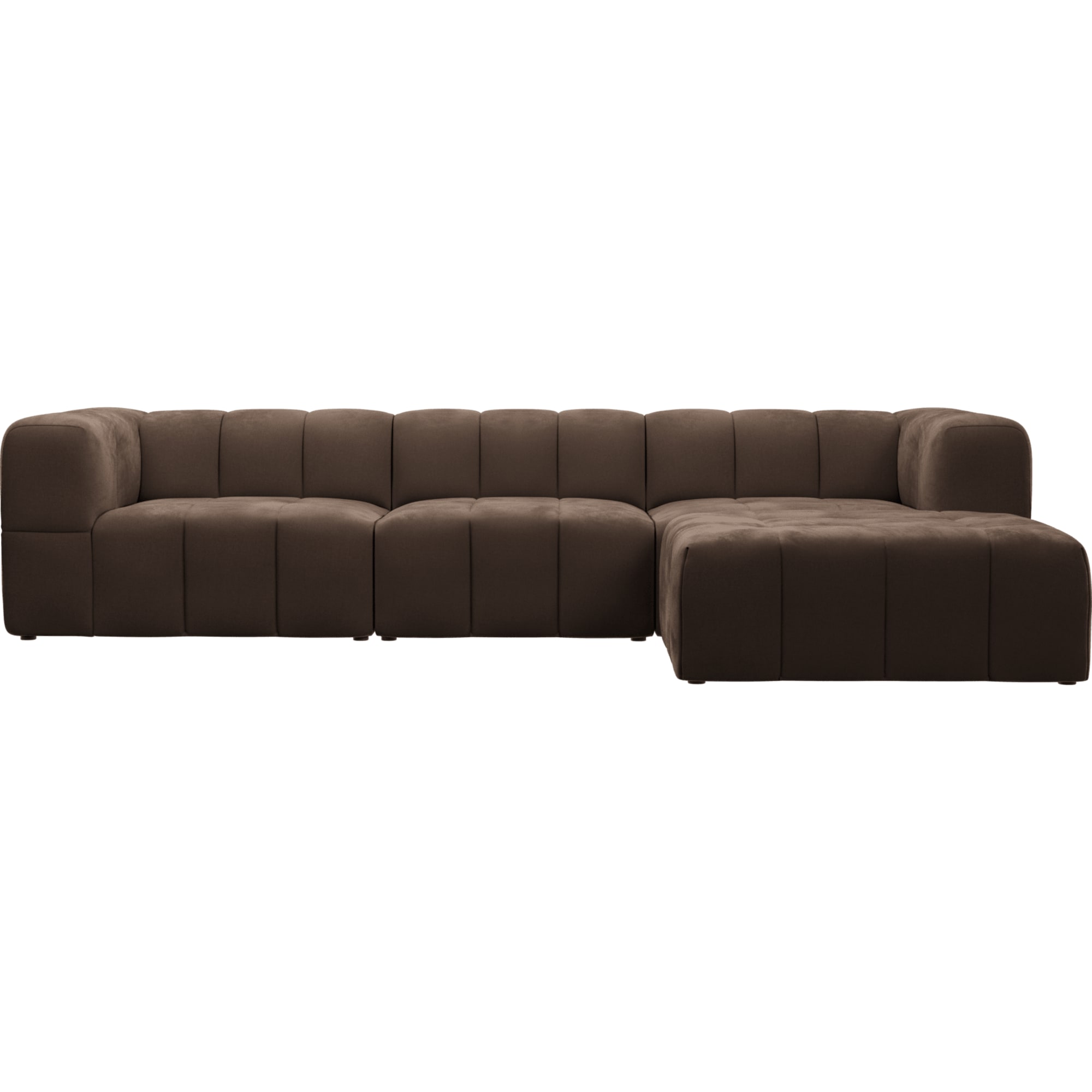 Lucello Muse Chocolate Modular Sofa - 4 Piece