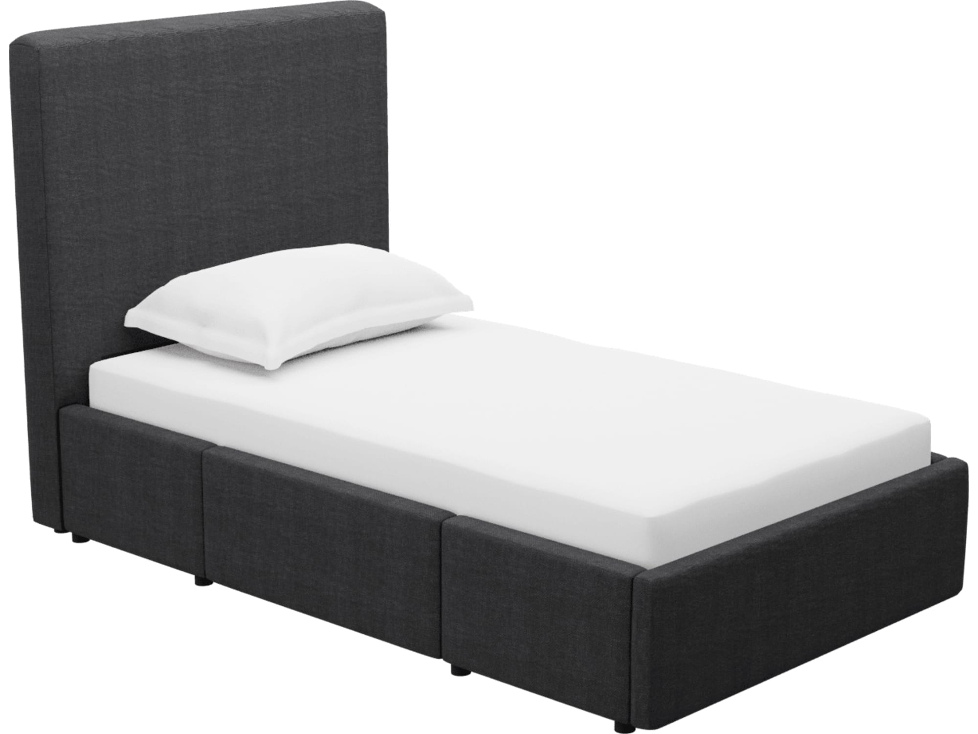 Aria Plaza Flint Grey Left Drawer Storage Bed