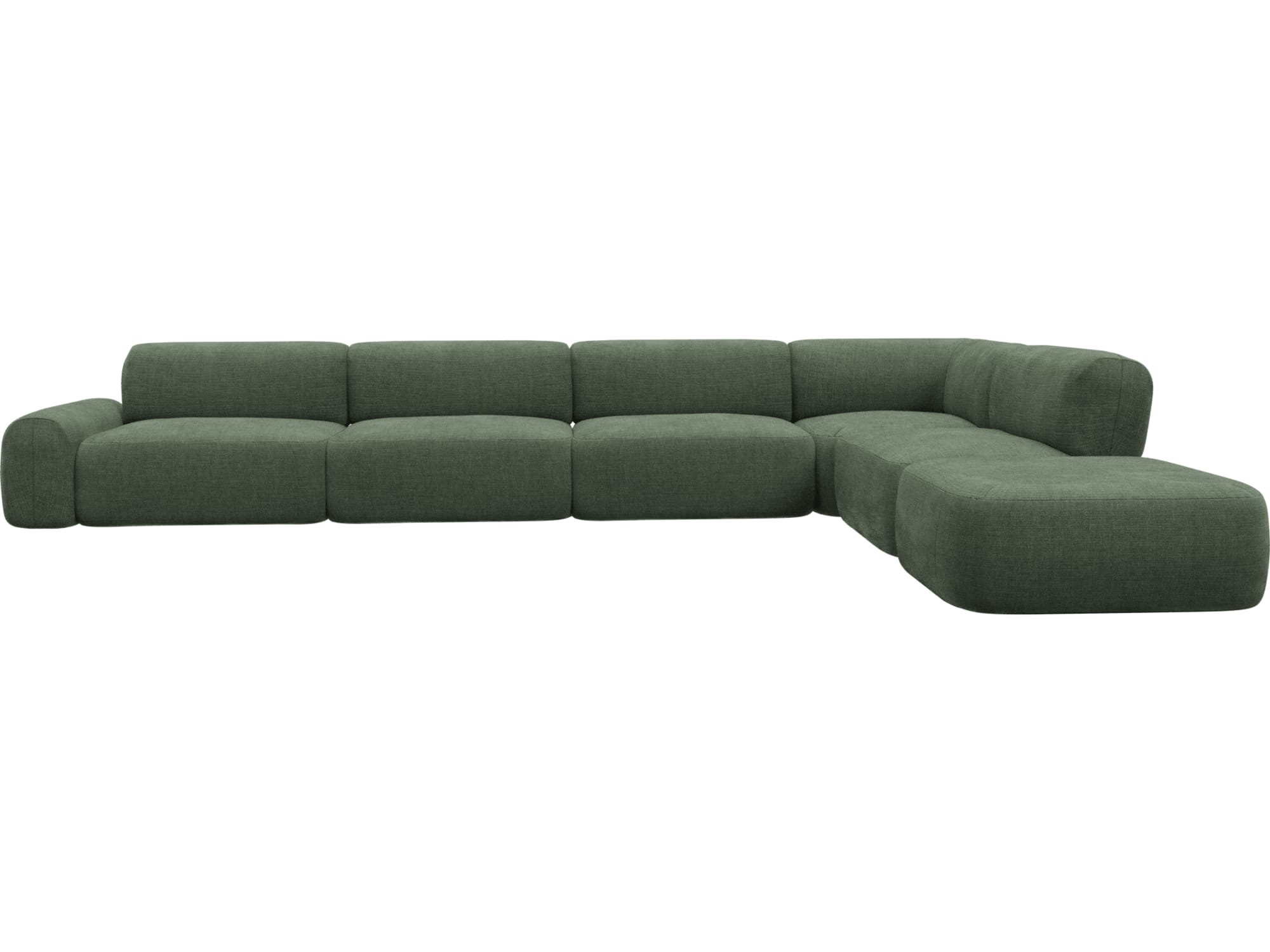 Beckett Tribute Dark Jade Modular Sofa - 7 Piece
