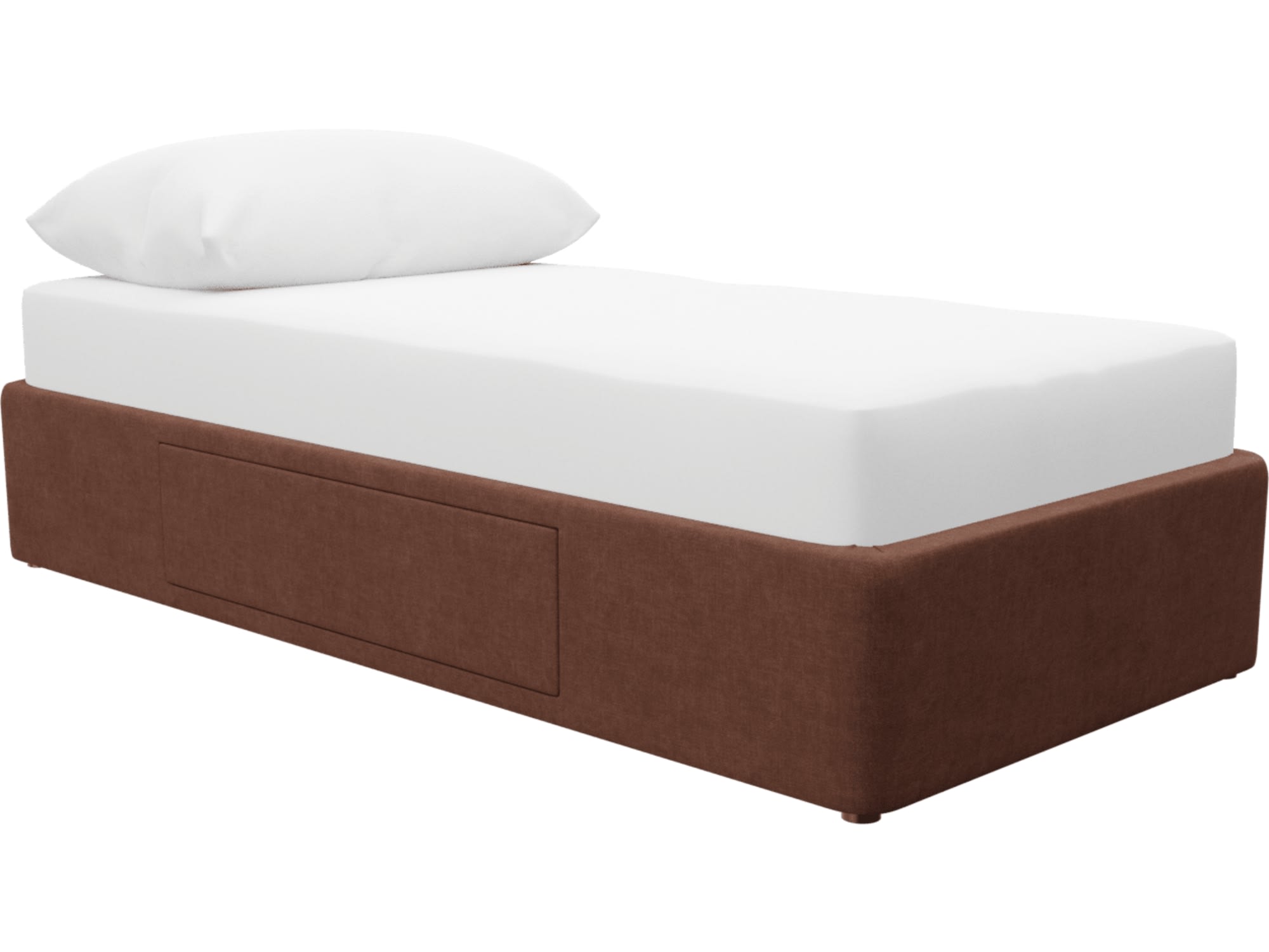 Zenith Kids 1 Storage Drawer Bed Base Muse Mink