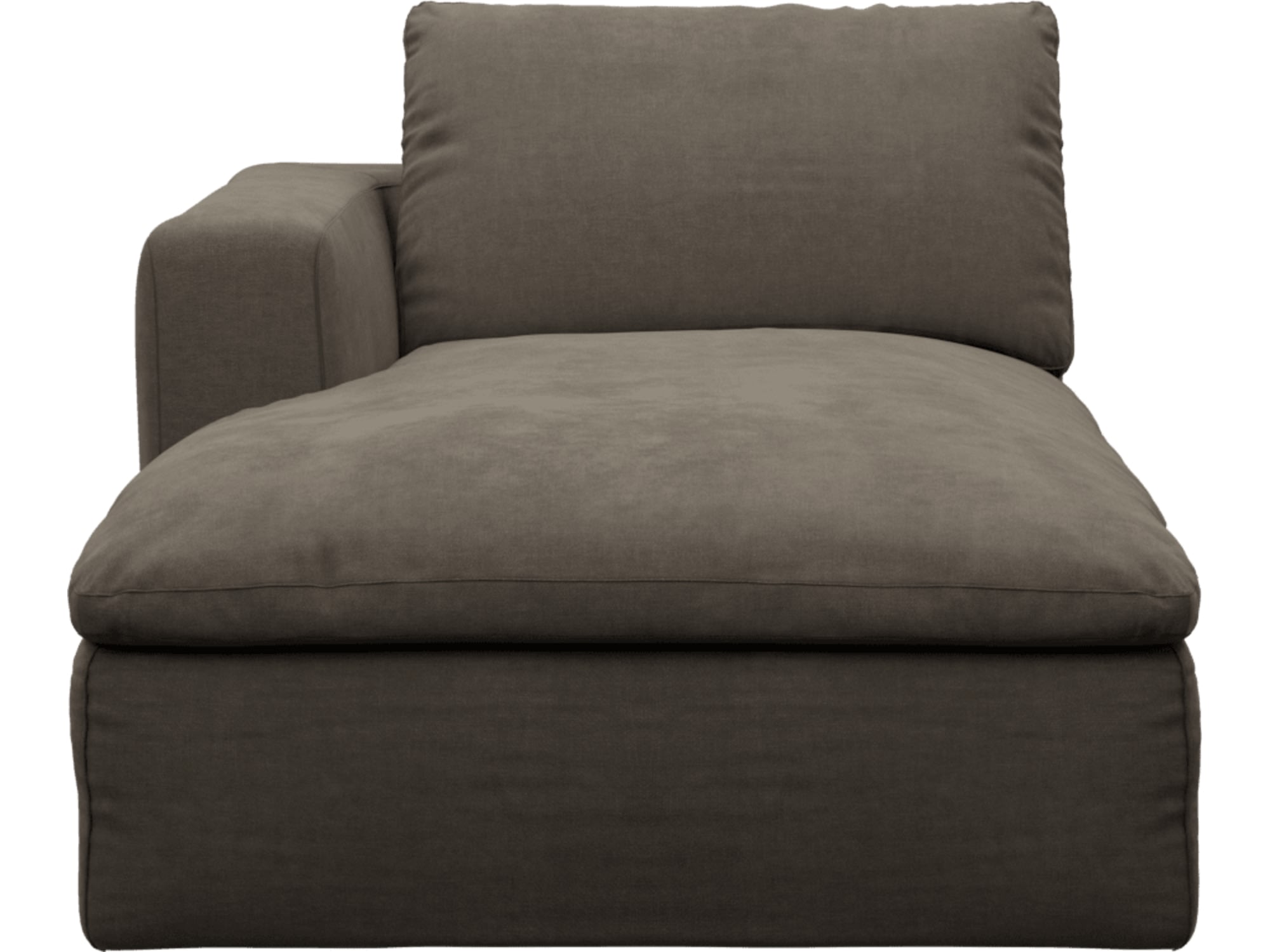 Cloud Deep Chaise Left Module Muse Flax
