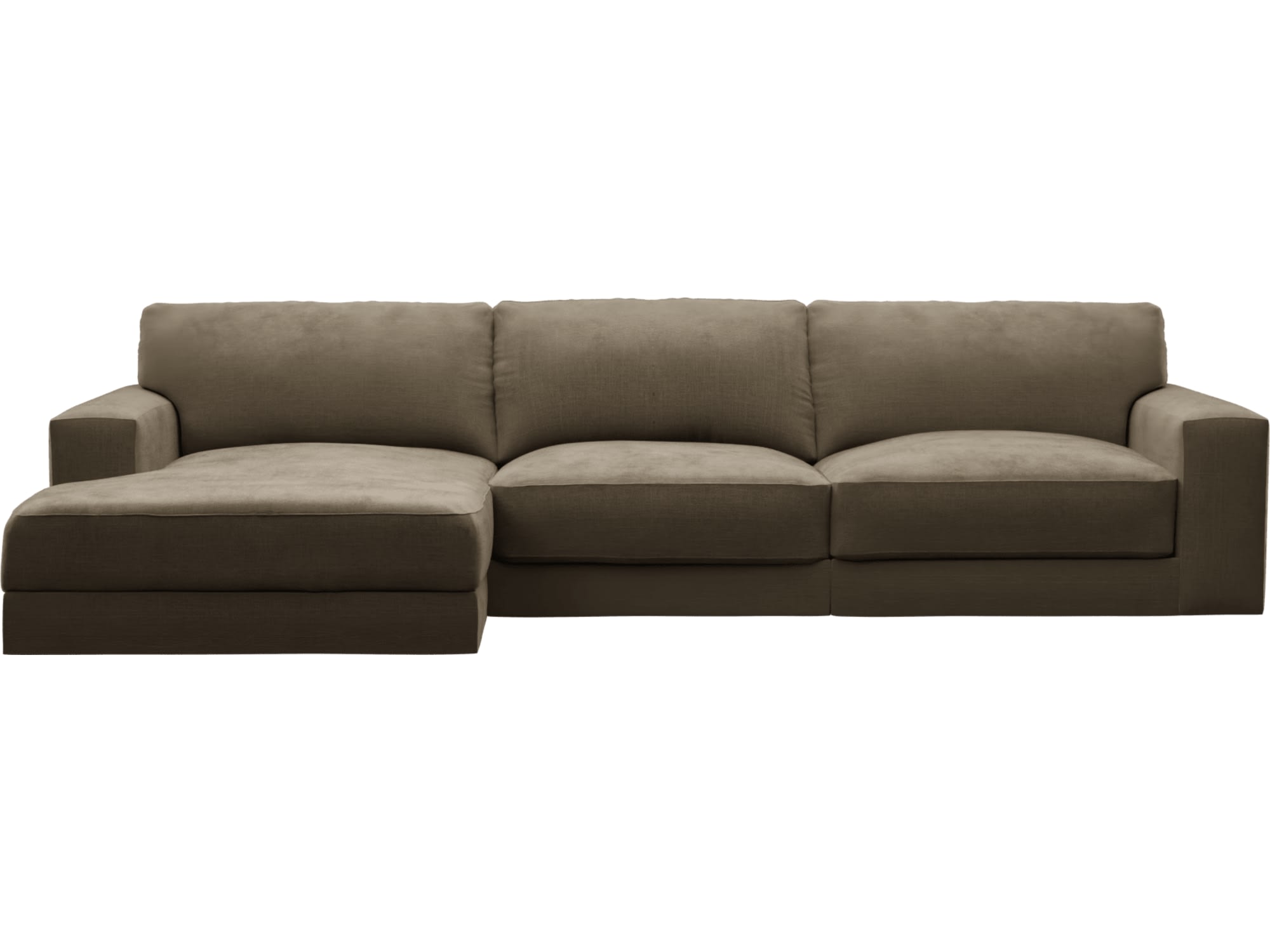 Monica Tribute Chestnut Chaise Sofa - 3 Seater