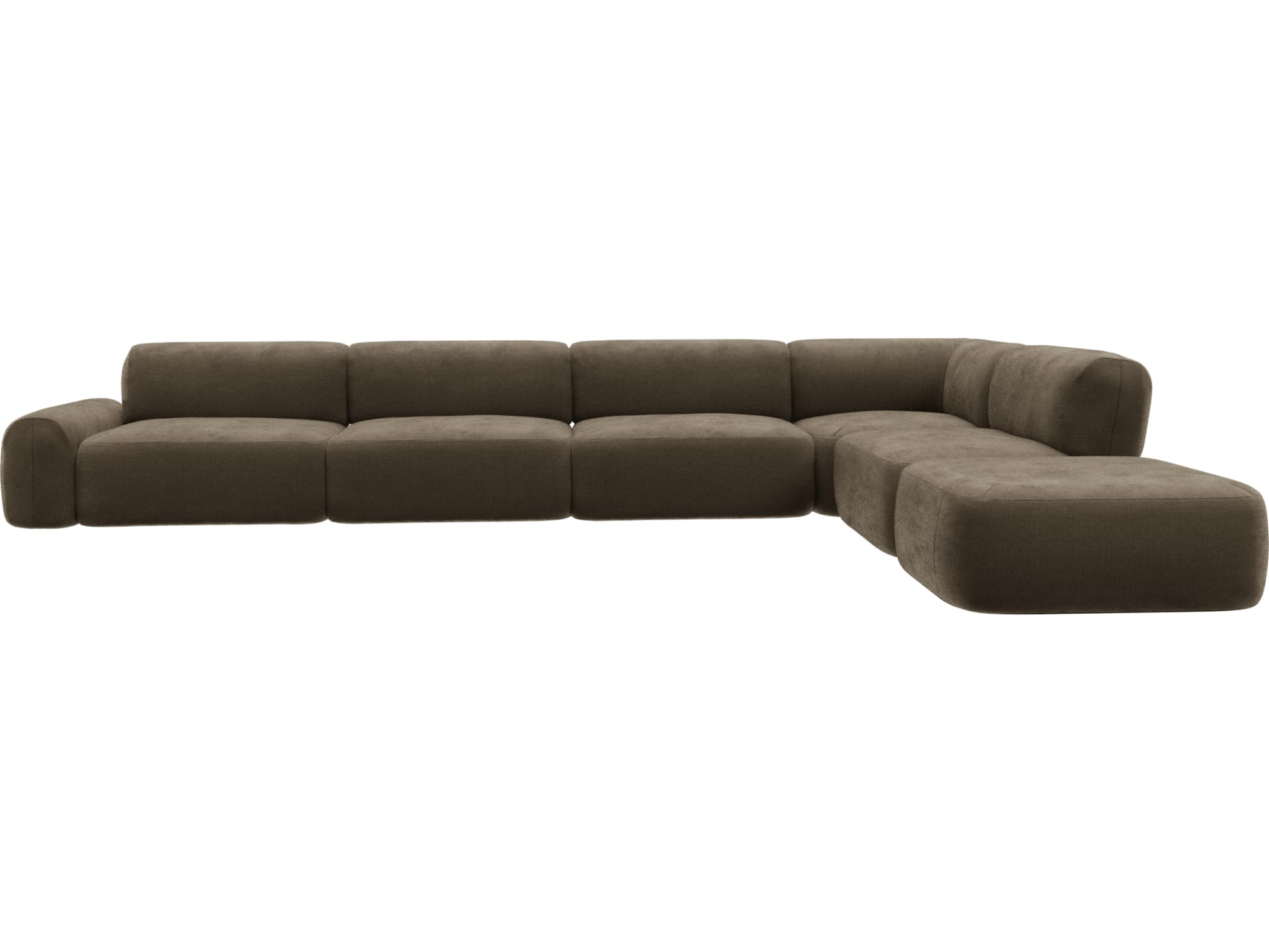 Beckett Tribute Walnut Modular Sofa - 7 Piece
