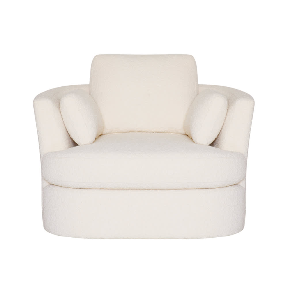 Lax Swivel Chair Boucle Ivory